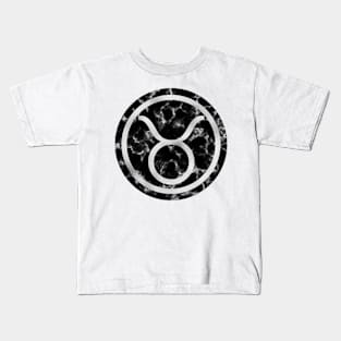 Black Marble Zodiac - Taurus Kids T-Shirt